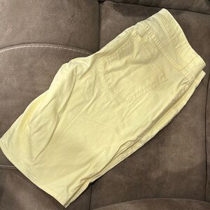 Yellow Bermuda shorts